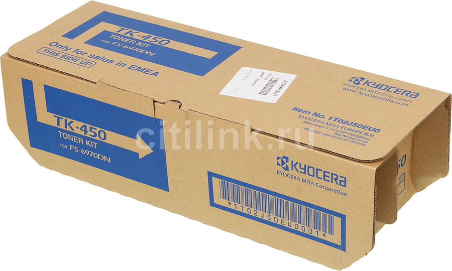 Картридж KYOCERA TK-450 черный Картридж KYOCERA TK-450 черныйКартриджи<br>черный, примерный ресурс(страниц)- 15000, для FS-6970DN<br><br>Цвет: черный