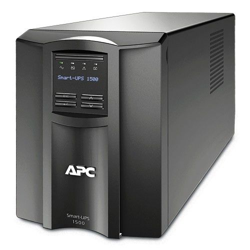 Источник бесперебойного питания APC Smart-UPS SMT1500I, 1500ВA Источник бесперебойного питания APC Smart-UPS SMT1500I, 1500ВAИсточники бесперебойного питания<br>тип: line-interactive, время работы при полной нагрузке до 7мин, мощность: 1500ВA, 1000Вт, интерфейс USB, LCD-дисплей<br><br>Линейка: Smart-UPS