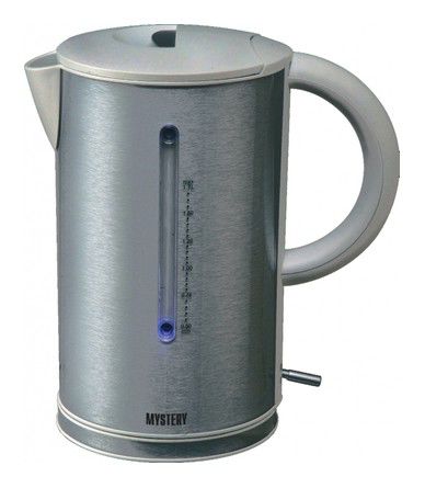Чайник электрический MYSTERY MEK-1614, 2200Вт, серый Чайник электрический MYSTERY MEK-1614, 2200Вт, серыйЧайники электрические<br>мощность - 2200Вт; объем - 1.7л; корпус - пластик; фильтр от накипи, цвет - серый<br><br>Цвет: серый