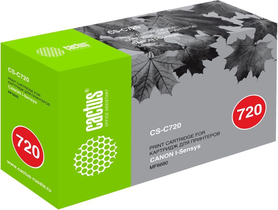 Картридж CACTUS CS-C720 черный Картридж CACTUS CS-C720 черныйКартриджи<br>черный, примерный ресурс(страниц)- 5000, для i-Sensys MF6680/MF6680dn<br><br>Цвет: черный