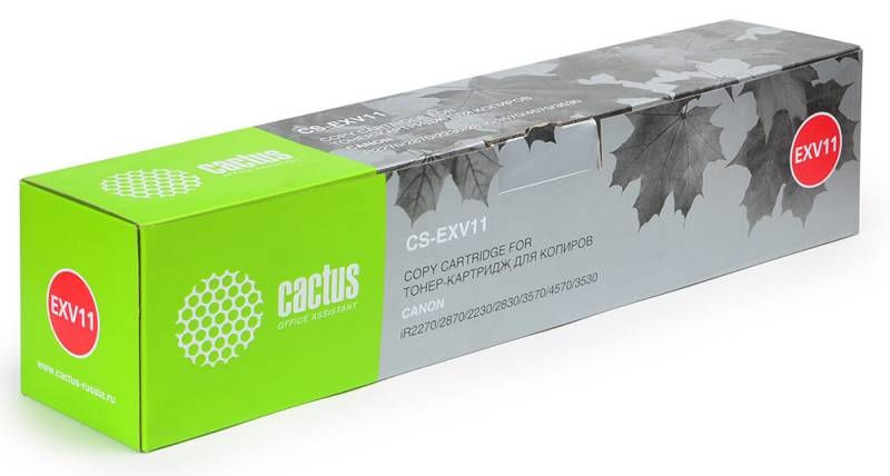 Картридж CACTUS CS-EXV11 черный Картридж CACTUS CS-EXV11 черныйКартриджи<br>черный, примерный ресурс(страниц)- 21000, для R2270/GPR-15<br><br>Цвет: черный