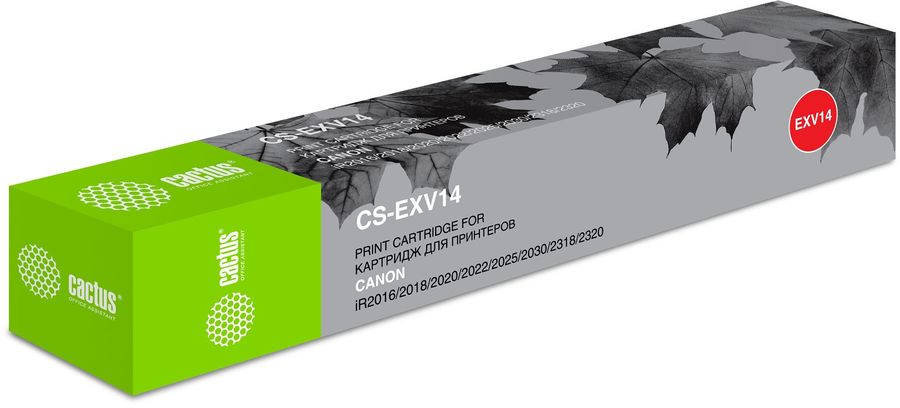 Картридж CACTUS CS-EXV14 черный Картридж CACTUS CS-EXV14 черныйКартриджи<br>черный, примерный ресурс(страниц)- 8300, для iR2016/2018/2020/2022/2025/2030/2318/2320<br><br>Цвет: черный