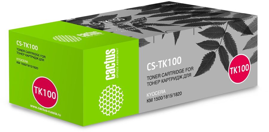 Картридж CACTUS CS-TK100 черный Картридж CACTUS CS-TK100 черныйКартриджи<br>черный, примерный ресурс(страниц)- 6000, для Mita KM-1500<br><br>Цвет: черный