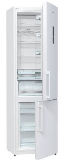 Холодильник GORENJE NRK6201MW, двухкамерный, белый Холодильник GORENJE NRK6201MW, двухкамерный, белыйХолодильники<br>количество камер: двухкамерный; расположение морозильной камеры- снизу, размораживание морозильной камеры- No Frost, общий объем 363л, объем холодильной камеры 265л, объем морозильной камеры 98л, антибактериальное покрытие, защита от детей, цвет: белый<br><br>Цвет: белый