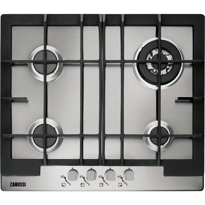 Варочная панель ZANUSSI ZGG66424XA, независимая, серебристый Варочная панель ZANUSSI ZGG66424XA, независимая, серебристыйВстраиваемые газовые панели<br>независимая; общая мощность конфорок 9000Вт; количество конфорок - 4; поверхность нержавеющая сталь; решетка чугун; ширина - 594мм; цвет - серебристый<br><br>Цвет: серебристый