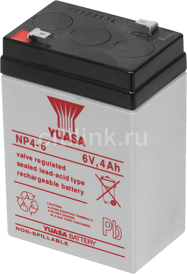 Батарея для ИБП YUASA NP4-6 6В, 4Ач