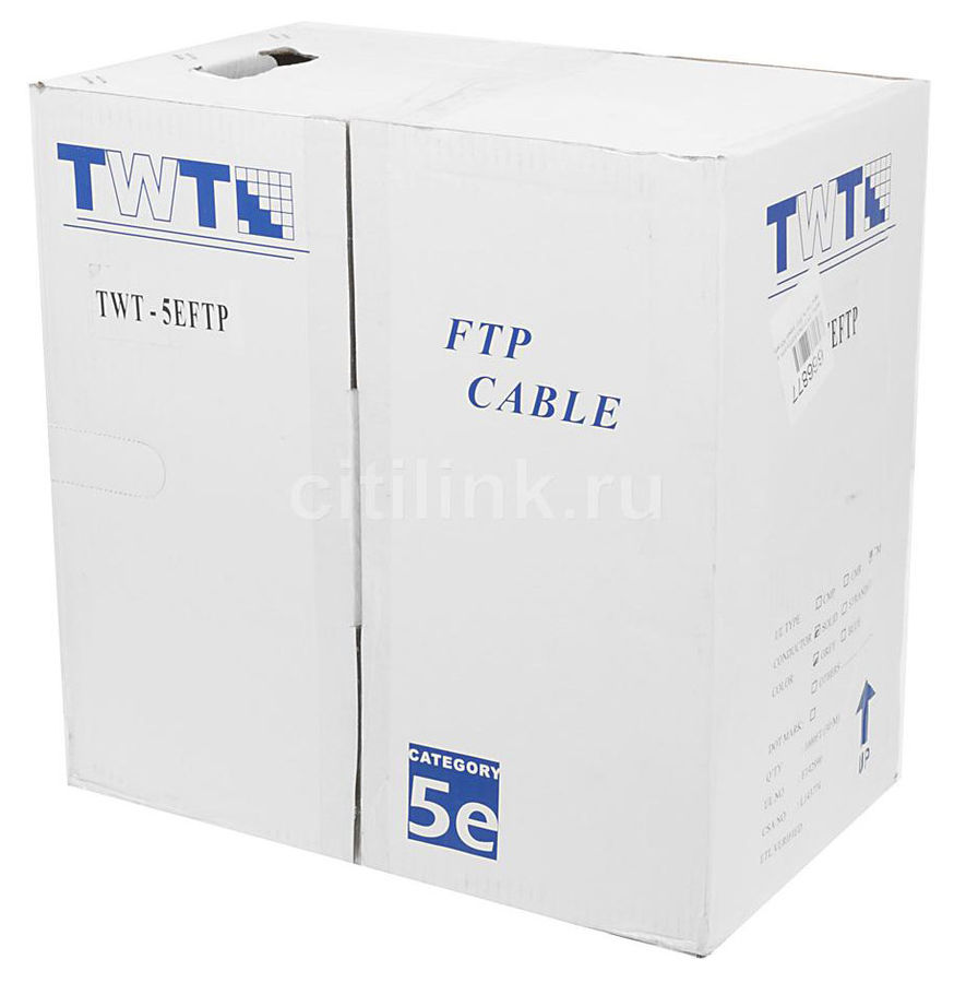 Кабель информ. Lanmaster (TWT-5EFTP-OUT ) кат.5е SF/UTP 4X2X24AWG PVC внеш. 305м черн. Кабель информ. Lanmaster (TWT-5EFTP-OUT ) кат.5е SF/UTP 4X2X24AWG PVC внеш. 305м черн.Кабельные продукты для СКС<br>категория: кат.5е; количество пар: 4; экранирование: SF/UTP общий экран в оплётке; оболочка: ПВХ; длина: 305м<br>