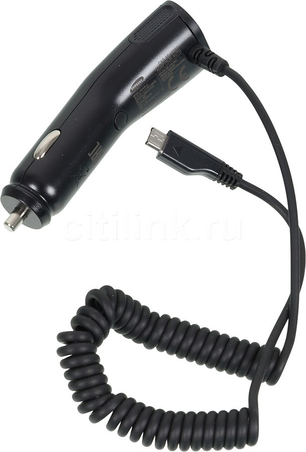 Автомобильное зарядное устройство SAMSUNG ECA-U16CBEGSTD, microUSB, 1A, черный Автомобильное зарядное устройство SAMSUNG ECA-U16CBEGSTD, microUSB, 1A, черныйЗарядные устройства<br>Автомобильное зарядное устройство Samsung, соединяет сотовый телефон с гнездом автомобильного прикуривателя, что позволяет заряжать батарею Вашего устройства прямо в автомобиле.<br><br>Материал: пластик<br>Цвет: черный