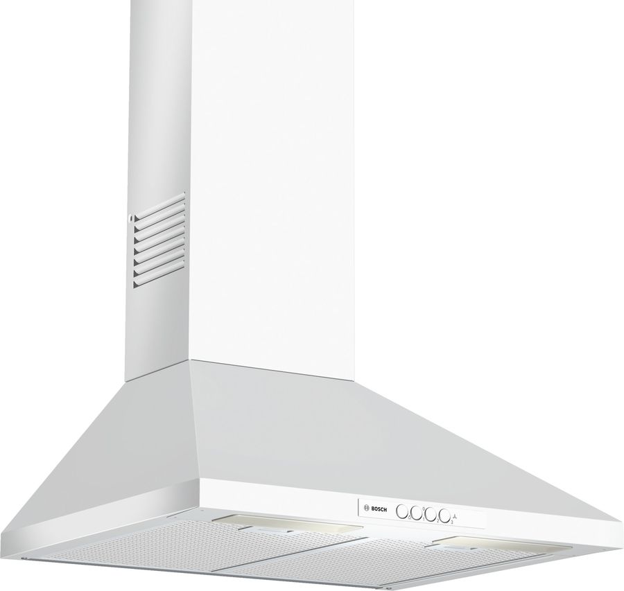 Вытяжка каминная Bosch DWW06W420 белый управление: кнопочное (1 мотор) Вытяжка каминная Bosch DWW06W420 белый управление: кнопочное (1 мотор)Каминные вытяжки<br>количество двигателей: 1; мощность: 155Вт; производительность: 390м3/час; режим: отвод/циркуляция; диаметр штуцера: 150 мм; встроенная подсветка; фильтр: металлический жироулавливающий; ширина: 60см; цвет: белый<br><br>Цвет: белый