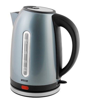 Чайник электрический MYSTERY MEK-1630, 2000Вт, серебристый Чайник электрический MYSTERY MEK-1630, 2000Вт, серебристыйЧайники электрические<br>мощность - 2000Вт; объем - 1.7л; корпус - нержавеющая сталь; блокировка крышки; цвет - серебристый<br><br>Цвет: серебристый