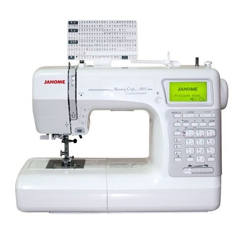 Швейная машина JANOME Memory Craft 5200 HC белый Швейная машина JANOME Memory Craft 5200 HC белыйШвейные машины<br>компьютеризированная, челнок: горизонтальный, выполнение петель: автоматическое, рукавная платформа, нитевдеватель, подсветка<br><br>Линейка: Memory Craft<br>Цвет: белый