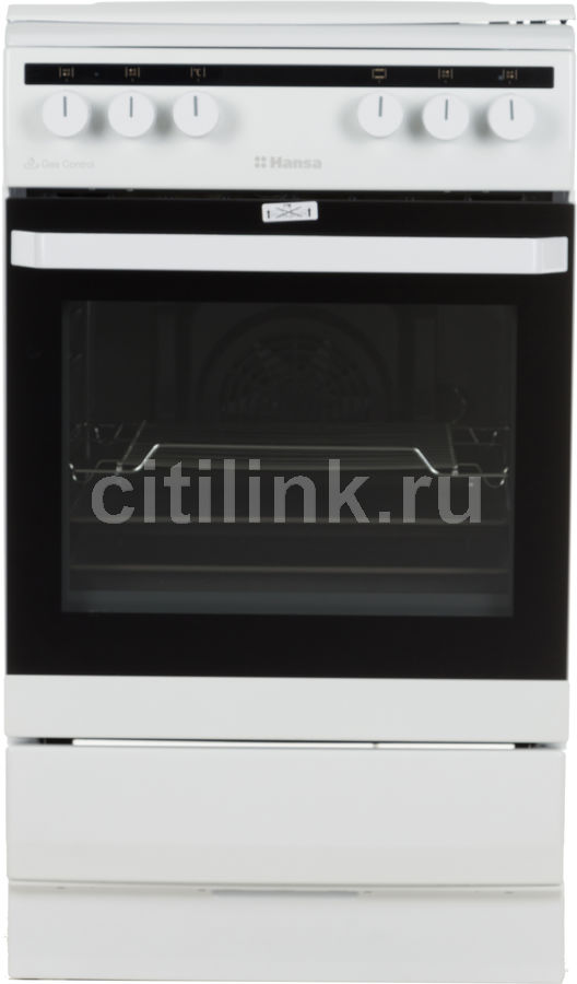 Газовая плита HANSA FCMW58000, электрическая духовка, белый Газовая плита HANSA FCMW58000, электрическая духовка, белыйГазовые плиты<br>тип духовки- электрическая, электроподжиг- автоматический, гриль- электрический, конвекция, газ-контроль конфорок, ящик для посуды, ширина 50см цвет- белый<br><br>Цвет: белый