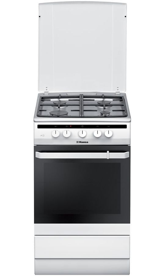 Газовая плита HANSA FCGW53021, газовая духовка, белый Газовая плита HANSA FCGW53021, газовая духовка, белыйГазовые плиты<br>тип духовки- газовая, электроподжиг- в поворотной ручке, гриль- электрический, вертел, газ-контроль духовки, ширина 50см цвет- белый<br><br>Цвет: белый