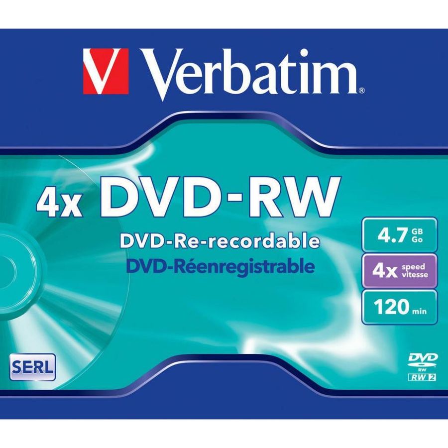 Оптический диск DVD-RW VERBATIM 4.7Гб 4x, 20шт., 43764, slim case Оптический диск DVD-RW VERBATIM 4.7Гб 4x, 20шт., 43764, slim caseОптические диски<br>показатель скорости: 4x; количество: 20 шт.; тип упаковки: slim case<br><br>Цвет: Нет