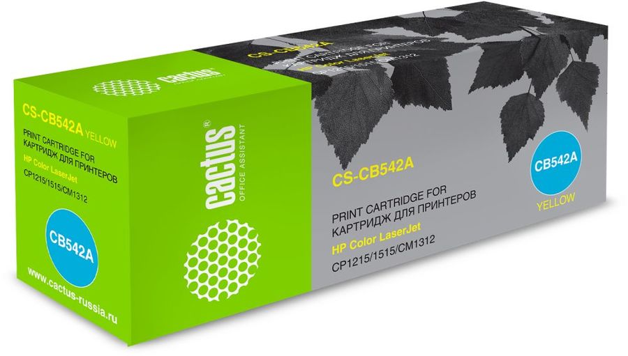 Картридж CACTUS CS-CB542A желтый Картридж CACTUS CS-CB542A желтыйКартриджи<br>желтый, примерный ресурс(страниц)- 1400, для CLJ CP1215/1515/CM1312<br><br>Цвет: желтый