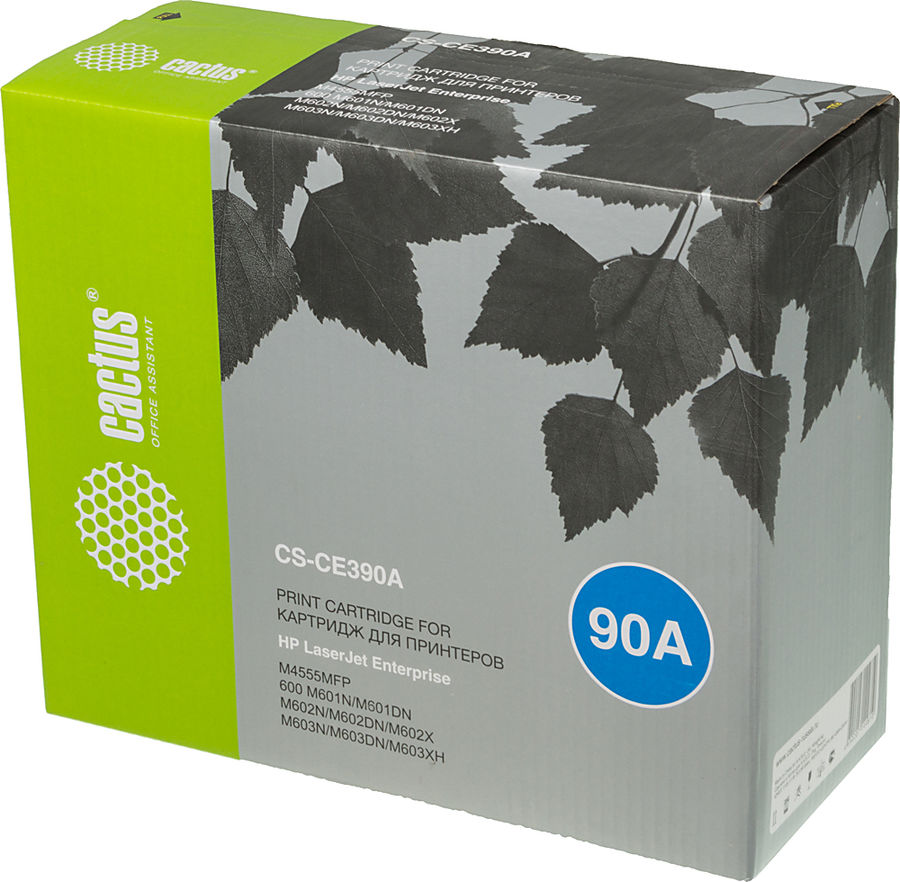 Картридж CACTUS CS-CE390A черный картридж hp ce390x 90x clj m4555 lj m601 m602 m603 повышенной емкости
