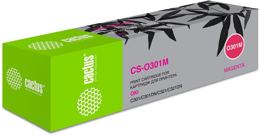 Картридж CACTUS CS-O301M пурпурный Картридж CACTUS CS-O301M пурпурныйКартриджи<br>пурпурный, примерный ресурс(страниц)- 1500, для C301/321<br><br>Цвет: пурпурный