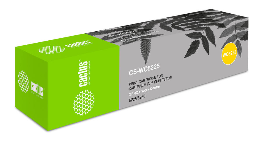 Картридж CACTUS CS-WC5225 черный Картридж CACTUS CS-WC5225 черныйКартриджи<br>черный, примерный ресурс(страниц)- 30000, для WorkCentre 5225/5230<br><br>Цвет: черный