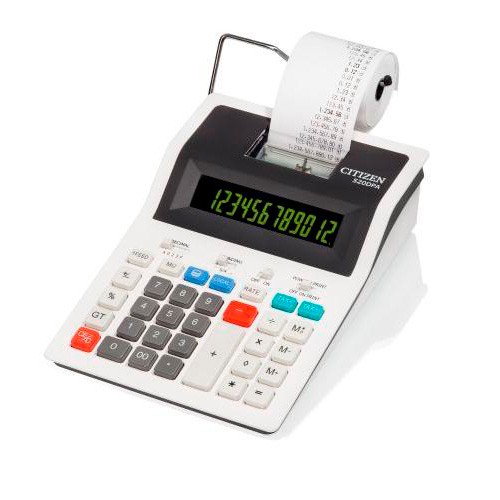 Калькулятор CITIZEN 520DPA, 12-разрядный, белый Калькулятор CITIZEN 520DPA, 12-разрядный, белыйКалькуляторы<br>разрядность дисплея: 12-разрядный; печатающий; цвет: белый<br>