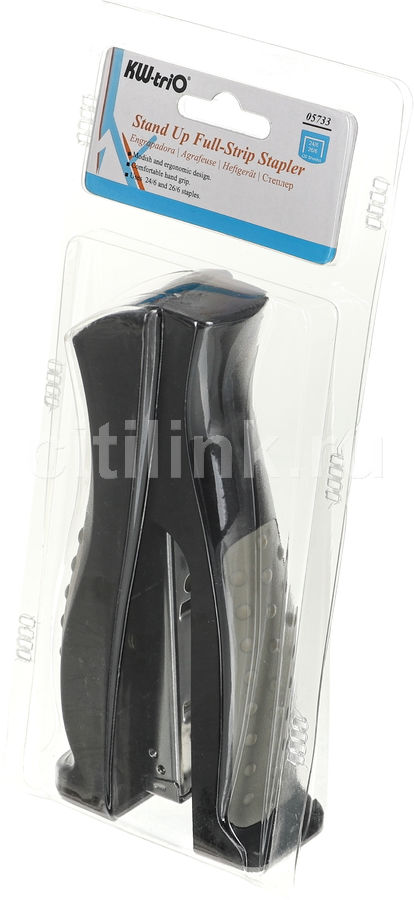 Степлер ручной Kw-Trio 5733 Full-strip Elegant 24/6 26/6 (20листов) ассорти 210скоб блистер Степлер ручной Kw-Trio 5733 Full-strip Elegant 24/6 26/6 (20листов) ассорти 210скоб блистерСтеплеры<br>скрепление (листов): 20шт; глубина прошивки, до 85мм<br><br>Линейка: Elegant<br>Цвет: ассорти