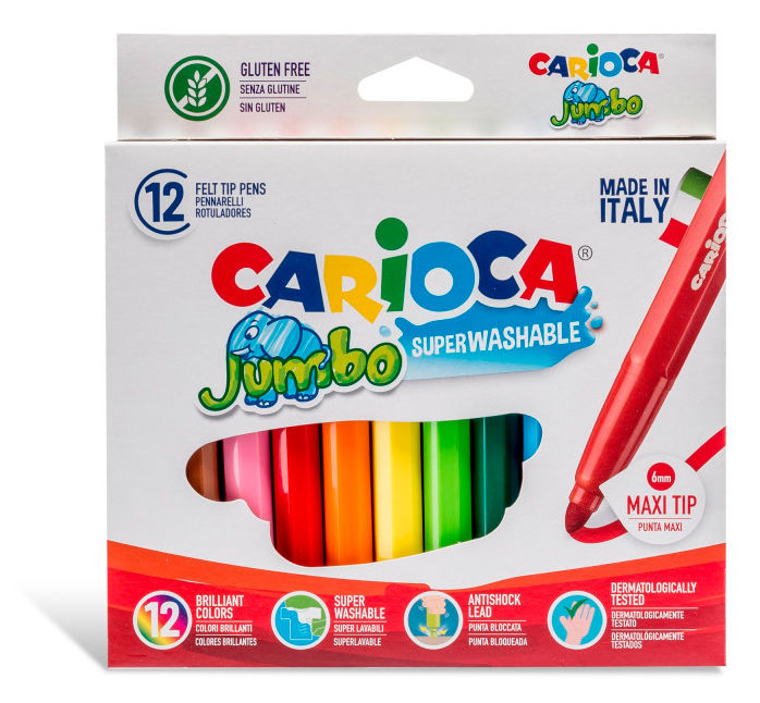 Фломастеры Carioca JUMBO 40565 12цв. блистер Фломастеры Carioca JUMBO 40565 12цв. блистерФломастеры, маркеры<br>количество цветов: 12<br>