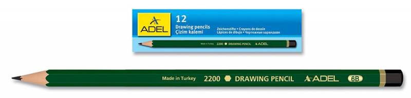 Карандаш чернографит. Adel DRAWING 210-2200-115 для технических и чертежных целей H Карандаш чернографит. Adel DRAWING 210-2200-115 для технических и чертежных целей HКарандаши чернографитовые<br>твердость: H<br>