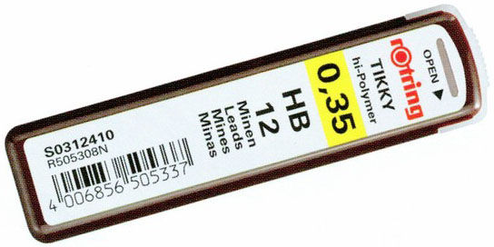 Грифель Rotring Tikky S0312410 0.35мм HB (12гриф)