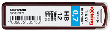 Грифель Rotring Tikky S0312690 0.7мм HB (12гриф) Грифель Rotring Tikky S0312690 0.7мм HB (12гриф)Карандаши механические<br>диаметр грифеля: 0.7мм<br>