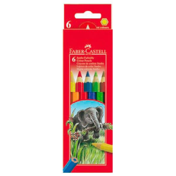 Карандаши цветные Faber-Castell Jumbo 111206 6цв. карт.кор. Карандаши цветные Faber-Castell Jumbo 111206 6цв. карт.кор.Карандаши цветные<br>количество цветов: 6<br>