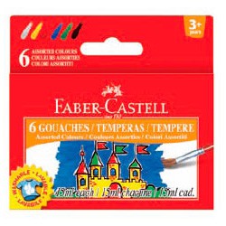 Гуашь Faber-Castell 161112 12цв. 15мл. картон.кор. Гуашь Faber-Castell 161112 12цв. 15мл. картон.кор.Рисование<br>12 цветов; объем: 15мл<br>