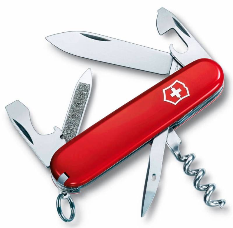 Нож перочинный Victorinox Sportsman (0.3803) 84мм 13функций красный карт.коробка Нож перочинный Victorinox Sportsman (0.3803) 84мм 13функций красный карт.коробкаНожи перочинные<br>количество функций: 13шт; длина лезвия: 63мм; марка стали лезвия: 1.4110<br><br>Цвет: красный