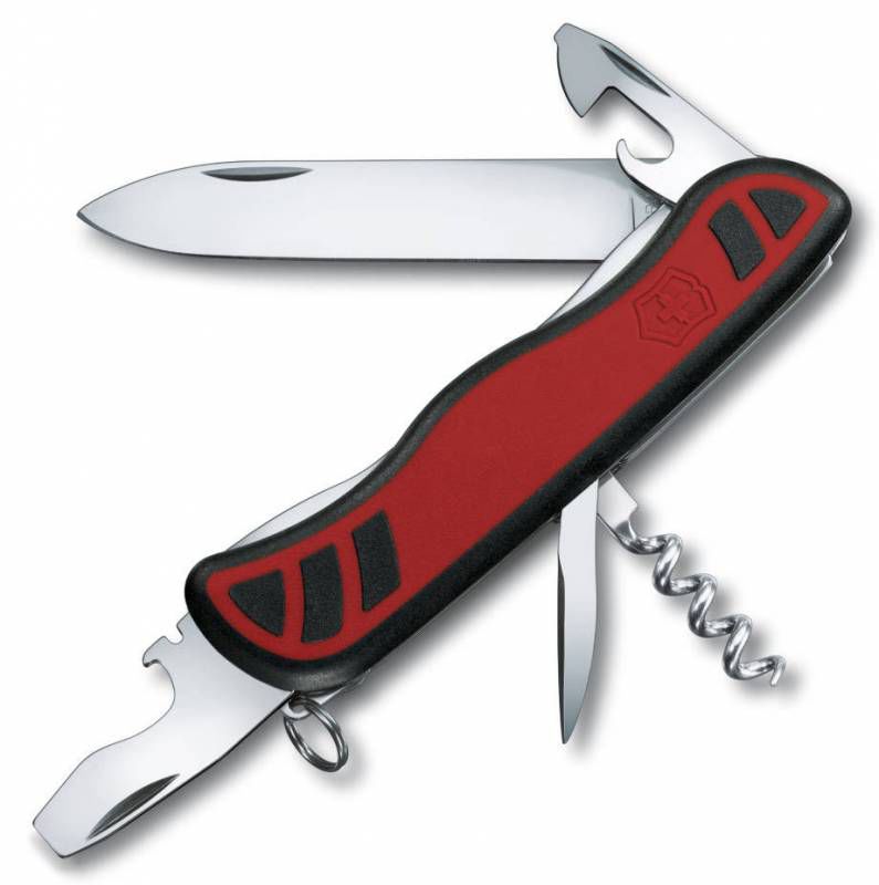 Нож перочинный Victorinox Nomad (0.8351.C) 111мм 11функций красный/черный карт.коробка Нож перочинный Victorinox Nomad (0.8351.C) 111мм 11функций красный/черный карт.коробкаНожи перочинные<br>Карманный нож Victorinox Nomad с 11-ю функциями будет отличным подарком для настоящего мужчины. Длина ножа в сложенном состоянии равняется 111мм. Лезвие ножа обладает фиксатром.<br><br>Цвет: красный / черный