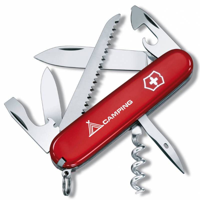 Нож перочинный Victorinox Camper Camping (1.3613.71) 91мм 13функций красный карт.коробка Нож перочинный Victorinox Camper Camping (1.3613.71) 91мм 13функций красный карт.коробкаНожи перочинные<br>количество функций: 13шт; длина лезвия: 67мм; марка стали лезвия: 1.4110<br><br>Цвет: красный