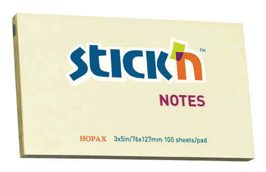 Блок самоклеящийся бумажный Stickn 21009 76x127мм 100лист. 70г/м2 пастель желтый Блок самоклеящийся бумажный Stickn 21009 76x127мм 100лист. 70г/м2 пастель желтыйБлоки для записей<br>материал: бумага; размер блока: 76x127 мм<br><br>Материал: бумага<br>Цвет: желтый