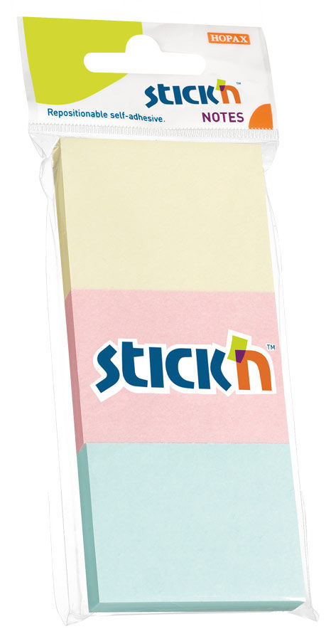 Блок самоклеящийся бумажный Stickn 21126 38x51мм 100лист. 70г/м2 пастель 3цв.в упак. европодвес Блок самоклеящийся бумажный Stickn 21126 38x51мм 100лист. 70г/м2 пастель 3цв.в упак. европодвесБлоки для записей<br>материал: бумага; размер блока: 38x51 мм<br><br>Материал: бумага