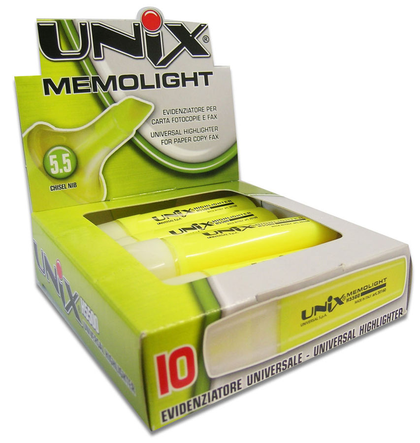 Маркер текстовой Universal UNIX MEMOLIGHT 41683/39 скошенный пиш. наконечник 5.5мм голубой