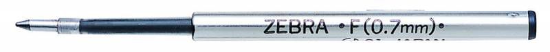 Стержень для шариковых ручек Zebra F (BR-1B-F-BK) 0.7мм черный Стержень для шариковых ручек Zebra F (BR-1B-F-BK) 0.7мм черныйЗапасные стержни<br>для шариковых ручек; диаметр наконечника: 0.7мм; цвет чернил: черный<br>