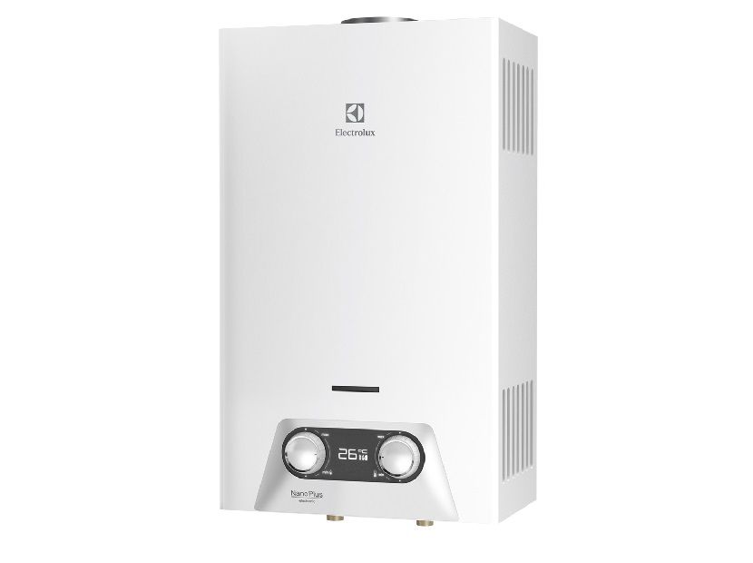 Водонагреватель ELECTROLUX GWH 265 ERN Nano Plus, проточный, 20кВт Водонагреватель ELECTROLUX GWH 265 ERN Nano Plus, проточный, 20кВтГазовые водонагреватели<br>тип водонагревателя: проточный; мощность: 20кВт; управление: механическое; производительность: 10л/мин; защита от перегрева; материал бака: нержавеющая сталь<br>