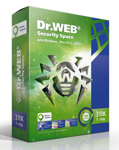 ПО DR.Web Security Space Pro 3 ПК 1 год Base Box (AHW-B-12M-3-A2)