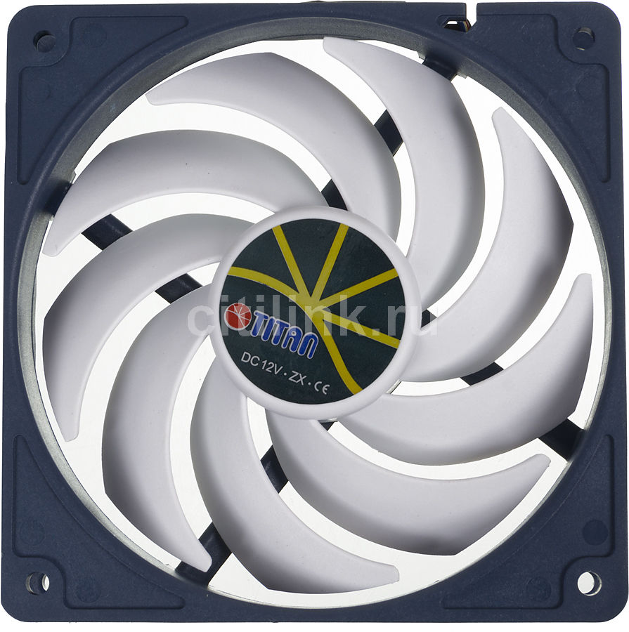 Вентилятор TITAN TFD-12025H12ZP/KE(RB), 120мм, Ret Вентилятор TITAN TFD-12025H12ZP/KE(RB), 120мм, RetСистемы охлаждения компьютера<br>вентиляторов - 1шт, 120мм, 210 - 2100 об/мин; подшипник скольжения; питание от МП - 4-pin<br>