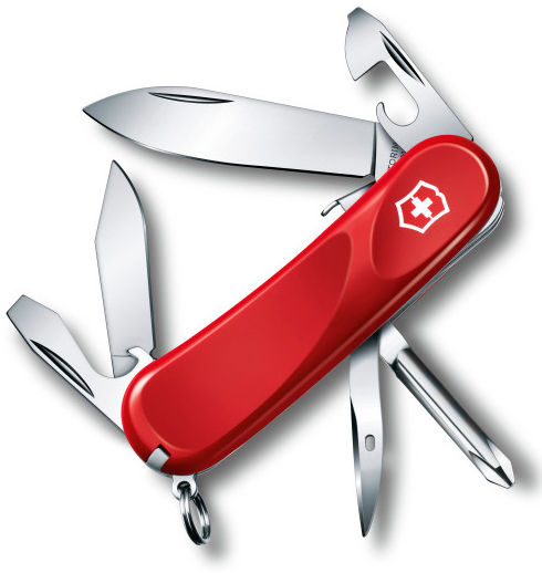 Нож перочинный Victorinox Evolution S111 (2.4603.SE) 85мм 12функций красный карт.коробка Нож перочинный Victorinox Evolution S111 (2.4603.SE) 85мм 12функций красный карт.коробкаНожи перочинные<br>количество функций: 12шт; длина лезвия: 64мм; марка стали лезвия: 1.4110<br><br>Цвет: красный