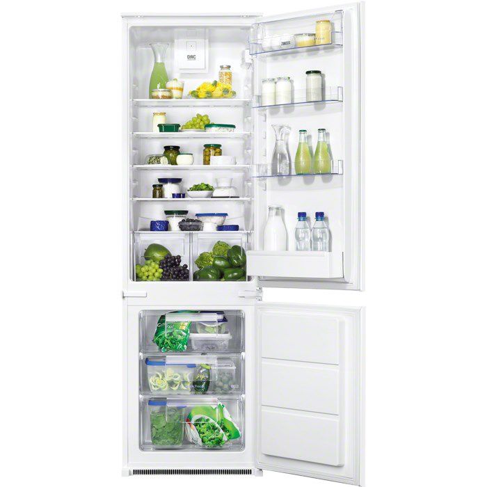 Встраиваемый холодильник ZANUSSI ZBB928465S белый Встраиваемый холодильник ZANUSSI ZBB928465S белыйВстраиваемые холодильники<br>расположение морозильной камеры- снизу, размораживание морозильной камеры- ручное, размораживание холодильной камеры- автоматическое<br><br>Цвет: белый