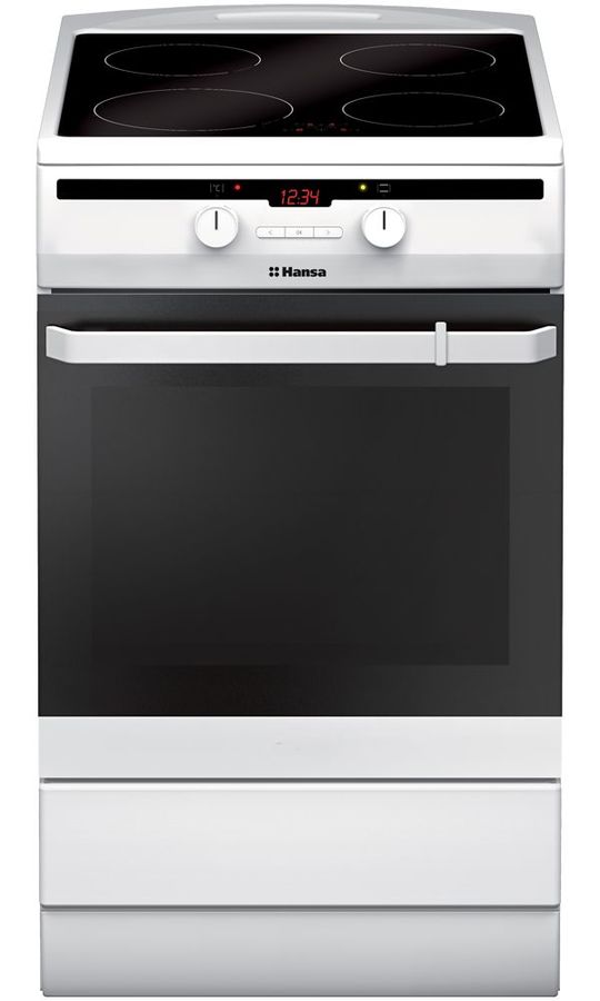 Электрическая плита HANSA FCIW53200, стеклокерамика, белый Электрическая плита HANSA FCIW53200, стеклокерамика, белыйЭлектрические плиты<br>материал рабочей поверхности: стеклокерамика, объем духовки: 72л, таймер: электронный, гриль: электрический, индикация остаточного тепла, дисплей, цвет: белый<br><br>Цвет: белый