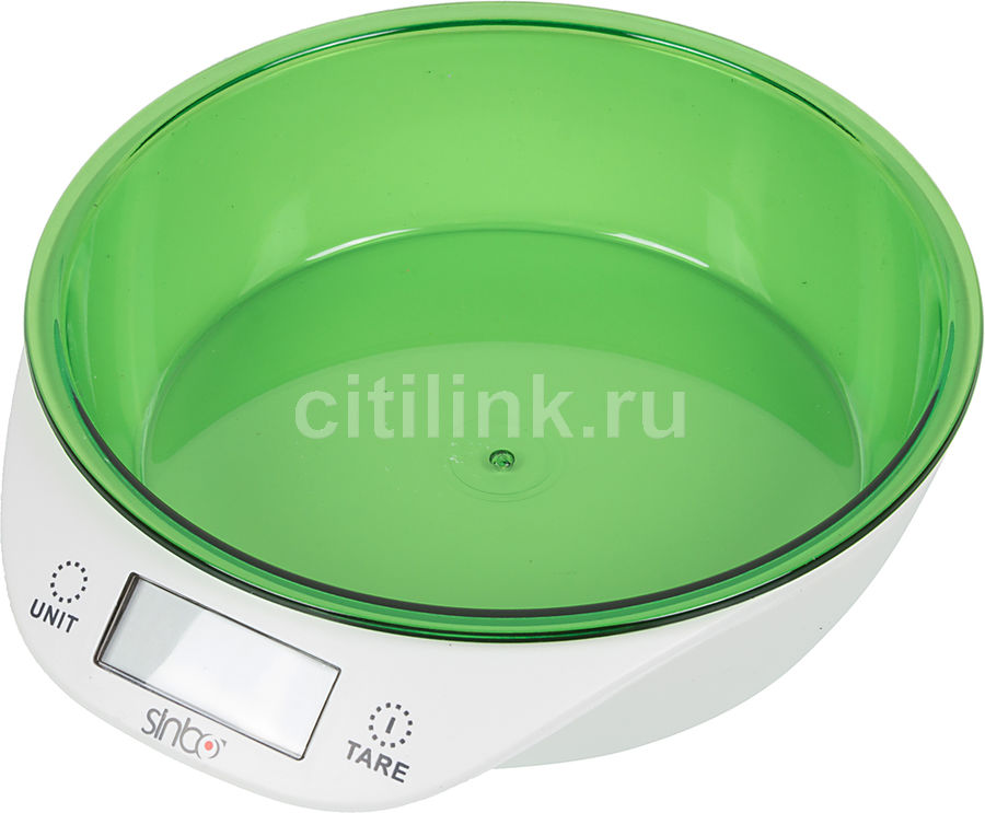 Весы кухонные SINBO SKS 4521, зеленый Весы кухонные SINBO SKS 4521, зеленыйКухонные весы<br>электронные, максимальный вес: 5кг, цена деления: 1г, съемная платформа/чаша, материал платформы/чаши: пластик, автоотключение, тарокомпенсация, элементы питания: 1 х CR2032 цвет: зеленый<br><br>Цвет: зеленый