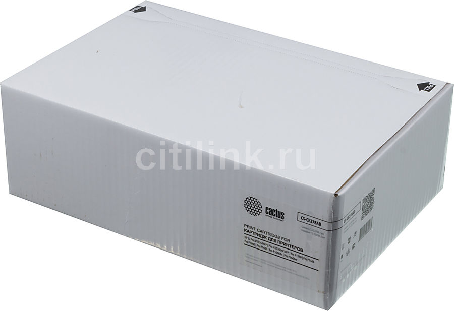 Двойная упаковка картриджей CACTUS CS-CE278AD черный Двойная упаковка картриджей CACTUS CS-CE278AD черныйКартриджи<br>черный, для LJ P1566/P1606w<br><br>Цвет: черный