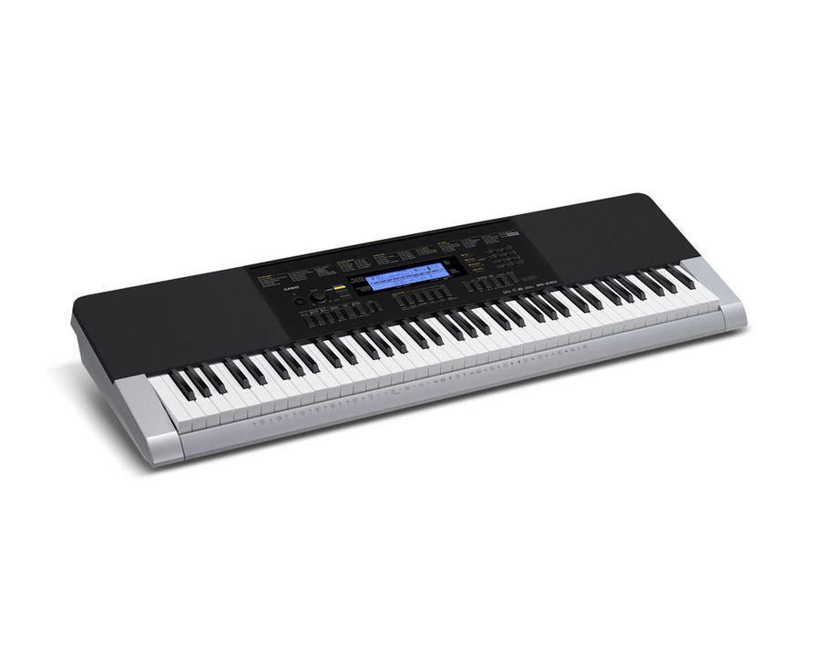 Синтезатор CASIO WK-240, 76, невзвешенная, полноразмерные, 48, черный Синтезатор CASIO WK-240, 76, невзвешенная, полноразмерные, 48, черныйСинтезаторы<br>количество клавиш: 76шт; жесткость клавиатуры: невзвешенная; размер клавиш: полноразмерные; автоаккомпанемент; секвенсор; встроенная акустика; дисплей; USB-интерефейс; полифония: 48<br><br>Цвет: черный