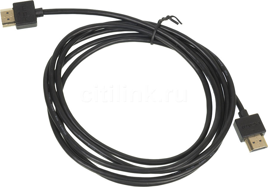 Кабель видео HDMI (m) - HDMI (m) , ver 1.4, 2м, GOLD черный Кабель видео HDMI (m) - HDMI (m) , ver 1.4, 2м, GOLD черныйАудио-видео кабели<br><br><br>Цвет: черный