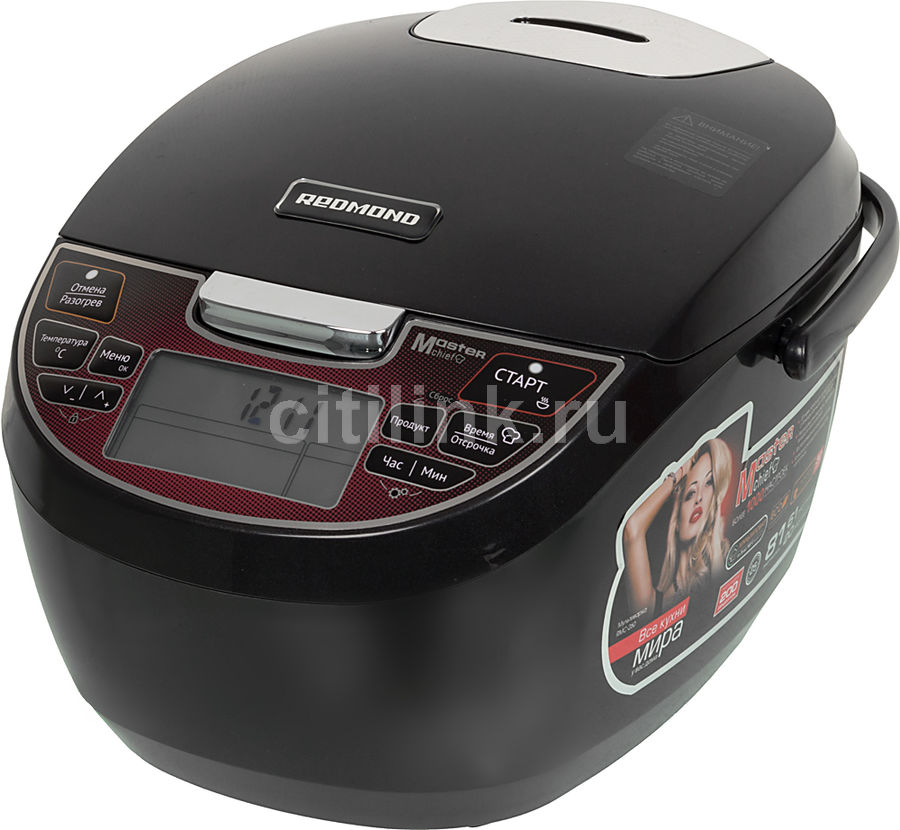 Мультиварка REDMOND RMC-260, 900Вт, черный Мультиварка REDMOND RMC-260, 900Вт, черныйМультиварки<br>мощность 900Вт, объем 5л, дисплей, сенсорное управление, таймер, антипригарное покрытие, книга рецептов цвет- черный<br><br>Цвет: черный