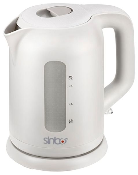 Чайник электрический SINBO SK 7319, 2000Вт, белый Чайник электрический SINBO SK 7319, 2000Вт, белыйЧайники электрические<br>мощность - 2000Вт; объем - 1.7л; корпус - пластик; фильтр от накипи, цвет - белый<br><br>Цвет: белый