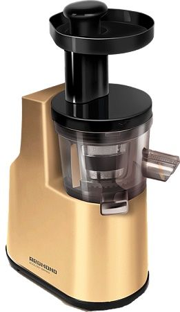 Соковыжималка REDMOND RJ-910S, шнековая, золотистый Соковыжималка REDMOND RJ-910S, шнековая, золотистыйСоковыжималки<br>тип: шнековая; мощность: 350Вт; резервуар для мякоти: 500мл; резервуар для сока: 500мл; количество скоростей: 1; защита от перегрузки; щетка для чистки; материал корпуса: пластик; цвет: золотистый<br><br>Цвет: золотистый